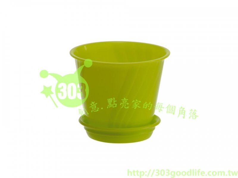 日本製 山田  YAMADA  N.O 606- 5號迷你觀葉(附底座)花盆~ 桔/-粉/-綠