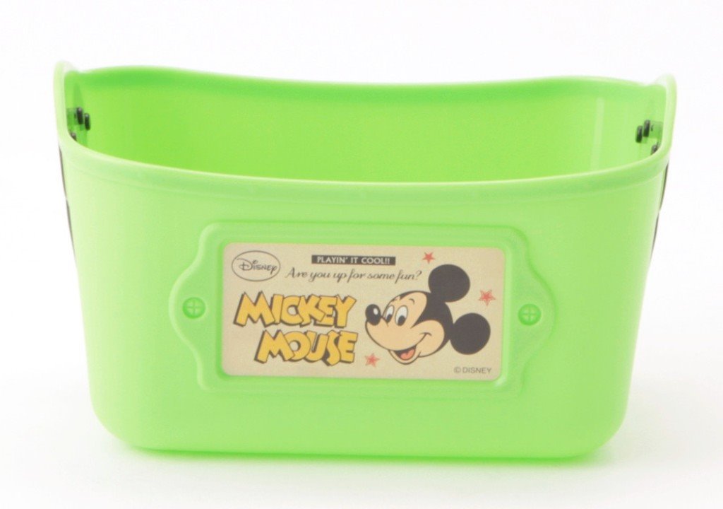 日本製  Disney  迪士尼系列 Mickey Mouse  米奇   SQ1 迷你收納籃.置物籃 500 ml ~ 綠  4904121340624