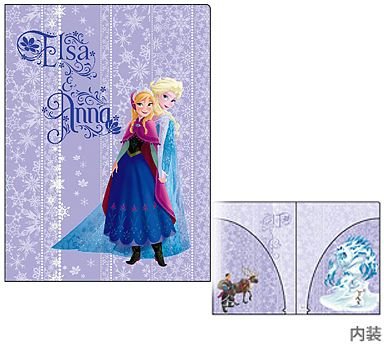 日本製  Disney迪士尼  冰雪奇緣L型資料夾~ 紫-S2157055    4901770441405