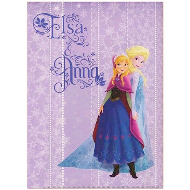 日本製  Disney迪士尼  冰雪奇緣L型資料夾~ 紫-S2157055    4901770441405