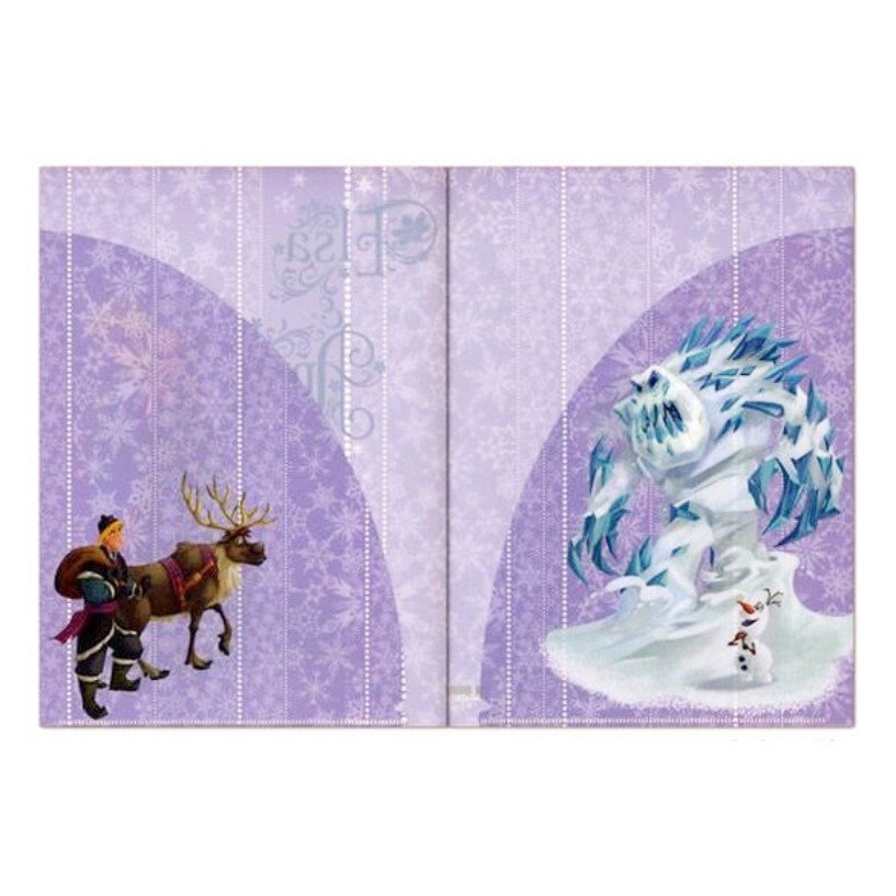 日本製  Disney迪士尼  冰雪奇緣L型資料夾~ 紫-S2157055    4901770441405