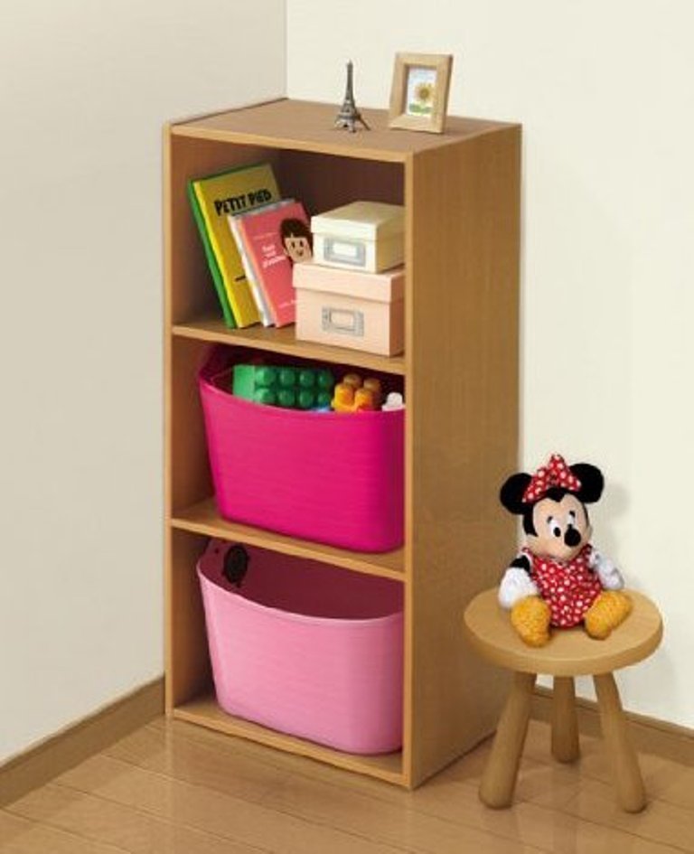 日本製  Disney  迪士尼系列   Mickey Mouse  米奇 . 維尼  SQ16 收納置物籃10 L - 米奇-紅  . 維尼-咖 