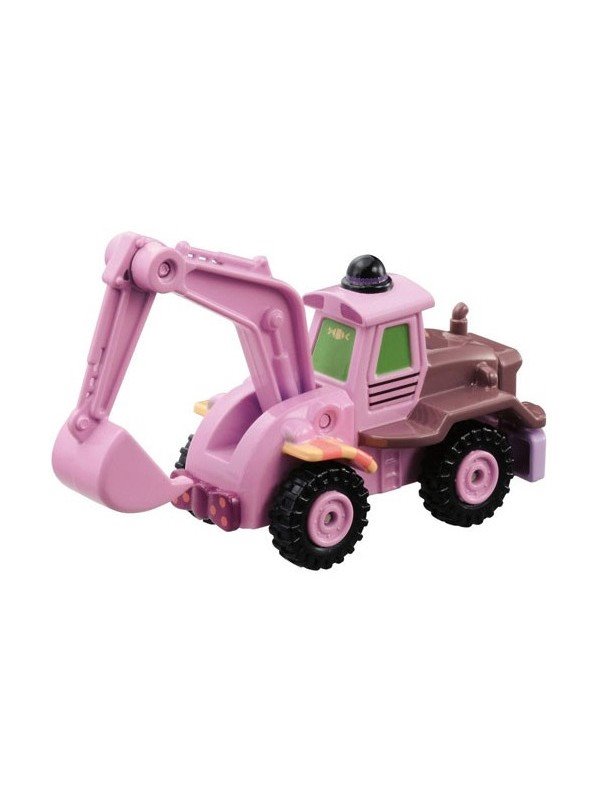 Disney  迪士尼系列 TOMICA多美小汽車 皮克斯 ~ M-15 火焰玩具公仔  /-粉色怪手紀念車挖土機 