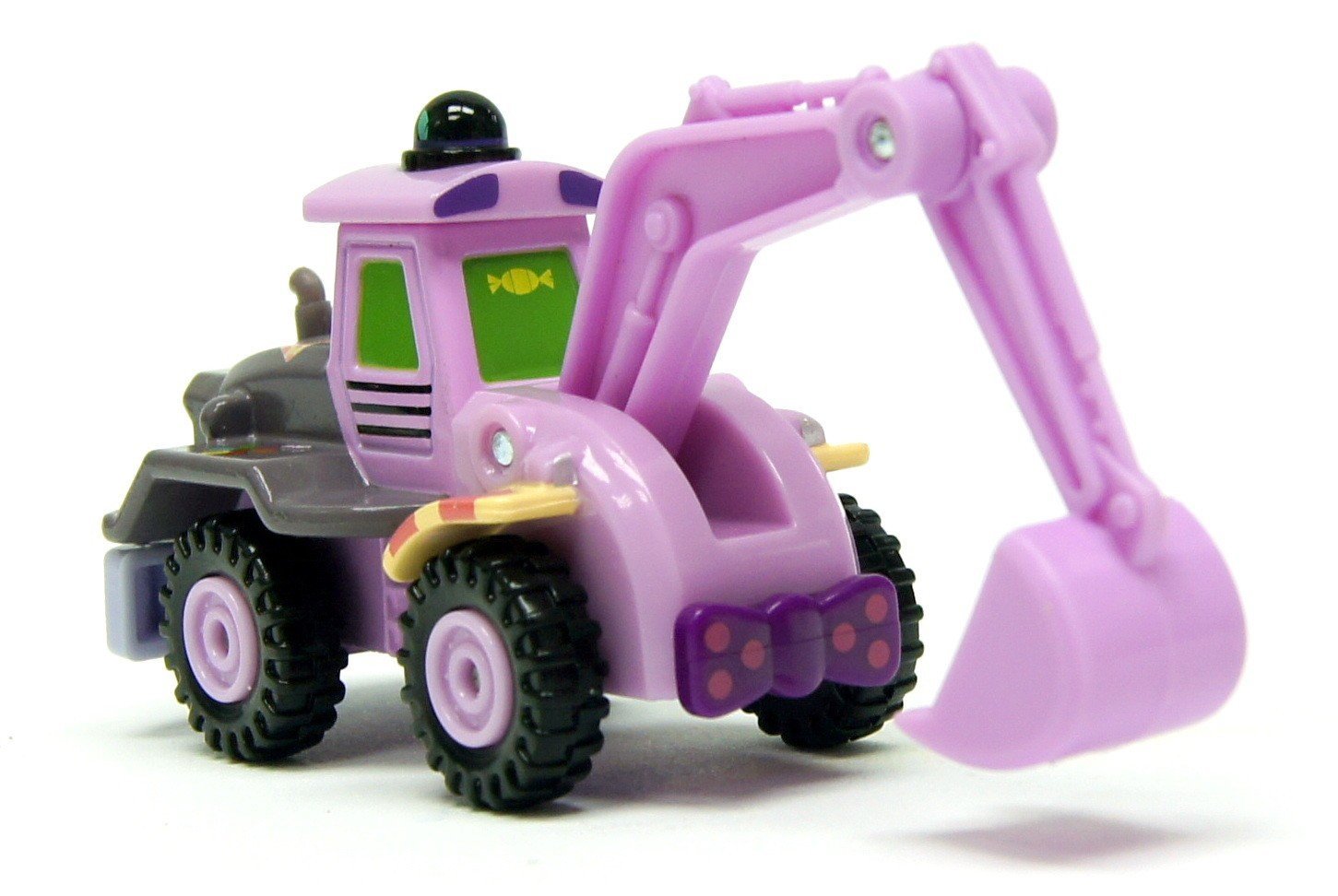 Disney  迪士尼系列 TOMICA多美小汽車 皮克斯 ~ M-15 火焰玩具公仔  /-粉色怪手紀念車挖土機 