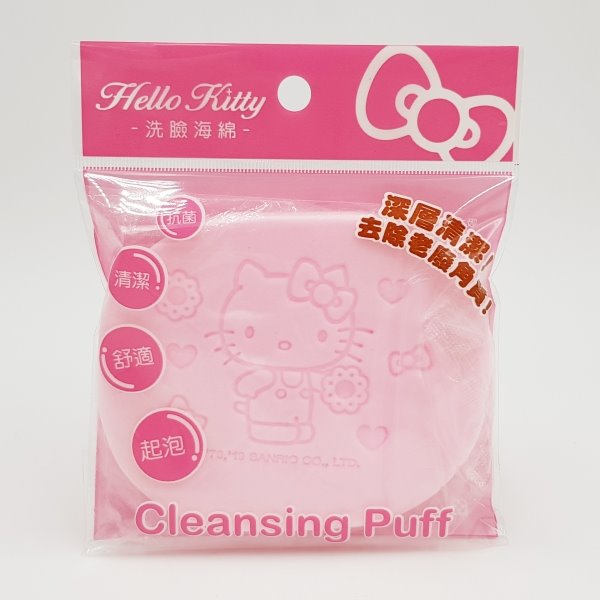 三麗鷗  Hello Kitty KT-1292洗臉海綿  4712977462922~ KT-1292-基本款  /  KT-1292-2-甜甜款  