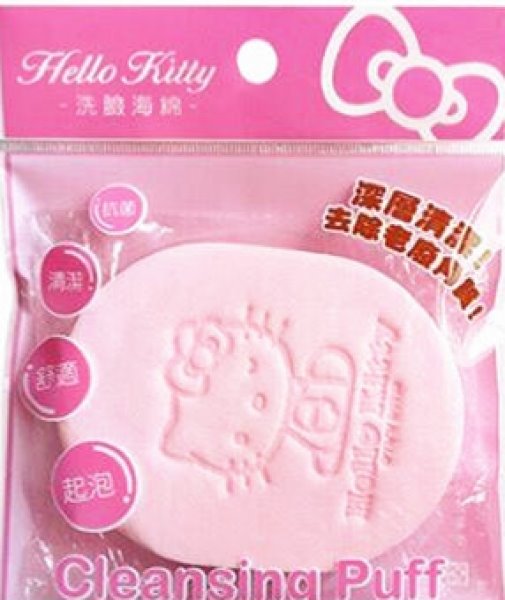 三麗鷗  Hello Kitty KT-1292洗臉海綿  4712977462922~ KT-1292-基本款  /  KT-1292-2-甜甜款  