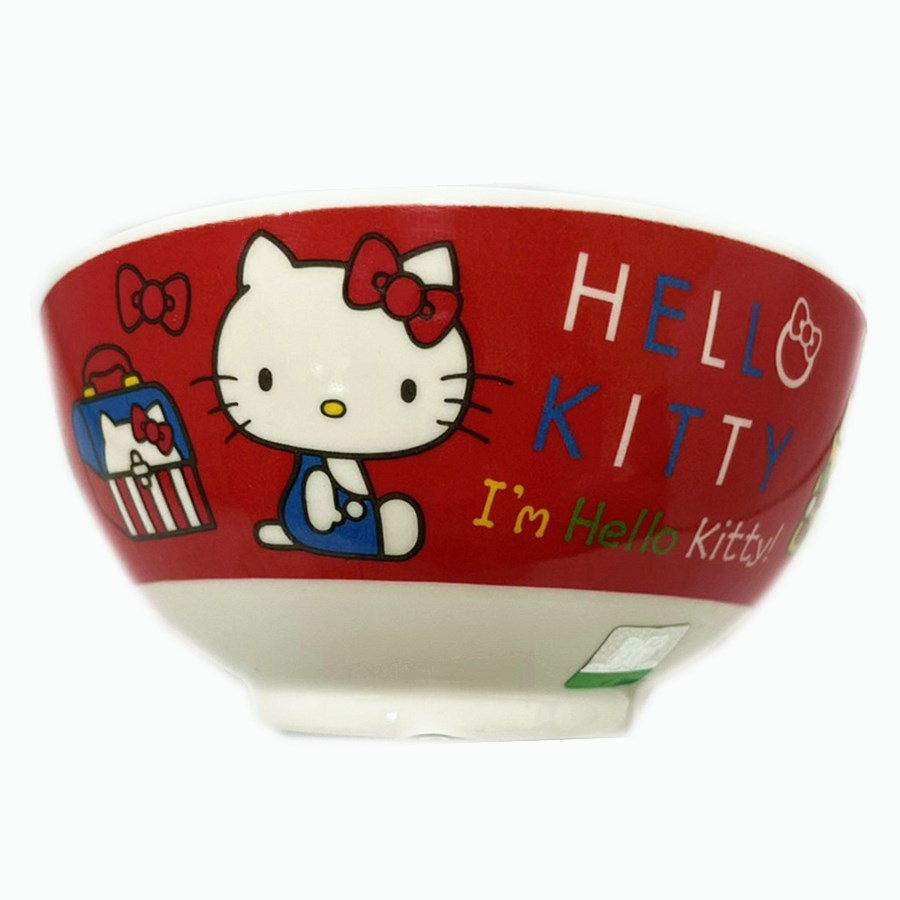 台灣製 茂伸 三麗鷗系列 Hello Kitty 802蝴蝶結小餐碗  4712733009620