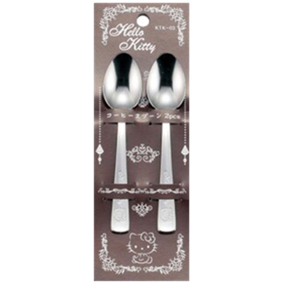 日本製 三麗鷗系列  Hello Kitty 凱蒂貓 不鏽鋼咖啡匙2P 4972940618910