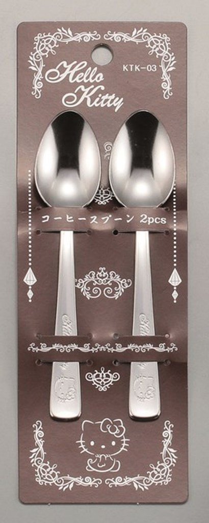 日本製 三麗鷗系列  Hello Kitty 凱蒂貓 不鏽鋼咖啡匙2P 4972940618910