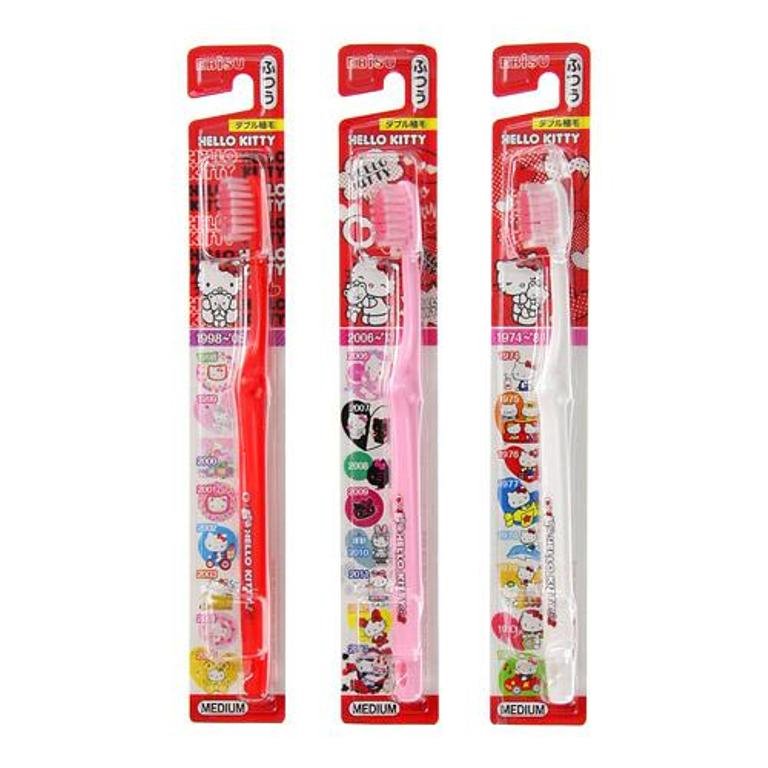 日本製  EBISU / 惠百施 三麗鷗系列  Hello Kitty 凱蒂貓纪念版牙刷  4901221861806