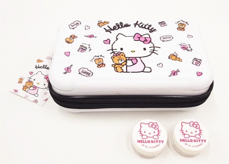 三麗鷗系列  Hello Kitty 凱蒂貓旅行箱化妝包組~ KT-1569粉 4712977465695/ KT-1570 -白  4712977465701