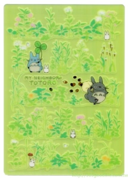 日本製 宮崎駿TOTORO龍貓 .魔女宅KIKI&JIJI  B5 墊板~ 草花柄 / -白貓百合/-粉-m-895