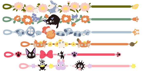 宮崎駿 TOTORO 龍貓  編織手環~牽牛花/ 葉子/雪花/公車+媒媒蟲/花園/萬聖節