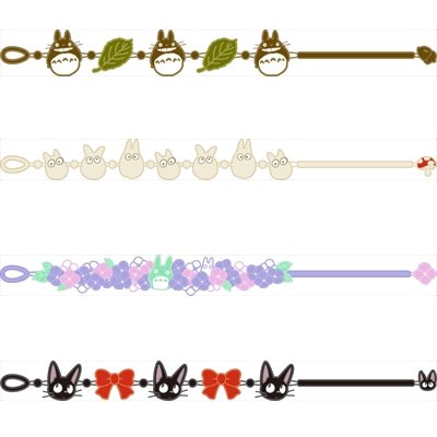 宮崎駿 TOTORO 龍貓  編織手環~牽牛花/ 葉子/雪花/公車+媒媒蟲/花園/萬聖節