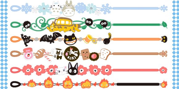 宮崎駿 TOTORO 龍貓  編織手環~牽牛花/ 葉子/雪花/公車+媒媒蟲/花園/萬聖節