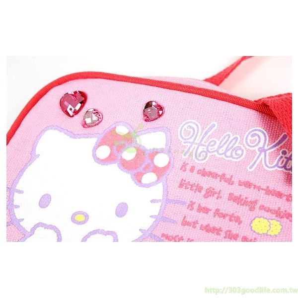 三麗鷗系列  Hello Kitty 凱蒂貓 拉鍊粉色斜背小包   4901610517796