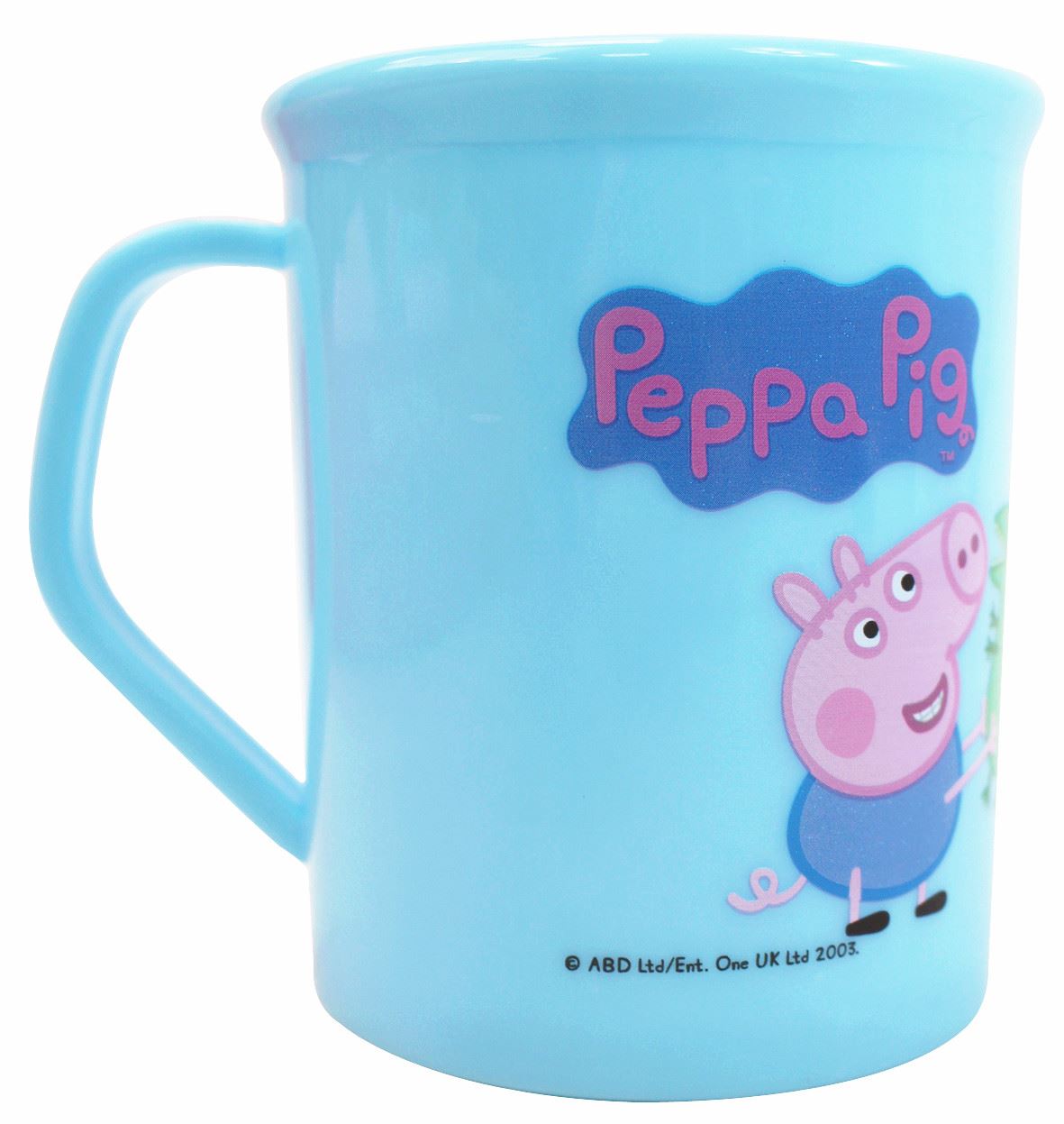 台灣製 敦景  Peppa Pig佩佩豬牙刷杯.漱口杯. 圓筒水杯~ 300cc水杯-PP65061a-藍 . PP65061b-粉