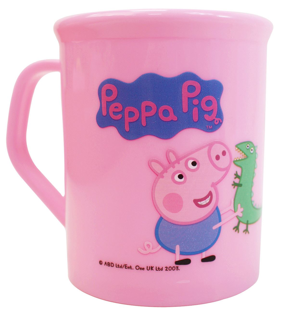 台灣製 敦景  Peppa Pig佩佩豬牙刷杯.漱口杯. 圓筒水杯~ 300cc水杯-PP65061a-藍 . PP65061b-粉