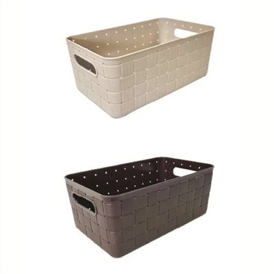 日本製 編織紋收納籃