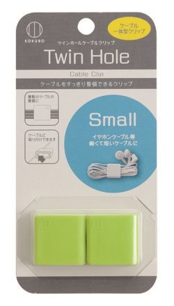  日本製  小久保  KOKUBO  KM-002  雙孔電線夾S~ 白/- 粉/ -綠